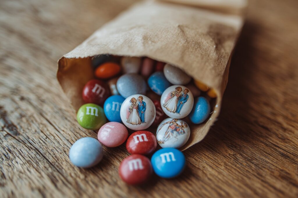 Schokolinsen bedrucken Hochzeit