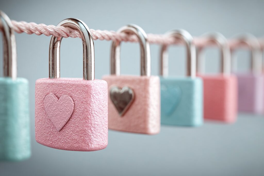 Liebesschloss mit Gravur